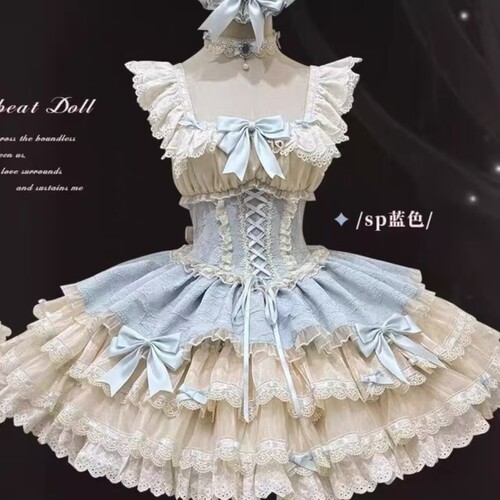【小芙蝶】 心动玩偶原创芭蕾风洛丽塔连衣裙JSK蝴蝶结Lolita洋装