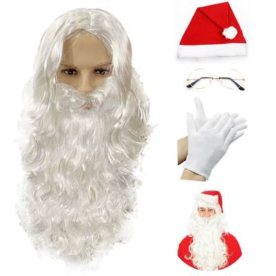 Christmas Santa Claus Wig + Beard Set Costume Accessory Adul