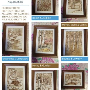 桦树皮画烫画25*30装饰画客厅玄关过道挂画风景画