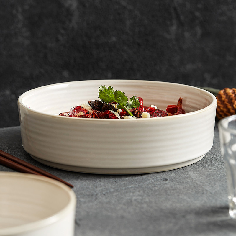 盘子菜盘家用陶瓷高级感中式2025新款轻奢复古小龙虾盘子酒店餐具,餐饮具,盘,淘宝优惠券,粉丝福利购,淘宝优惠卷