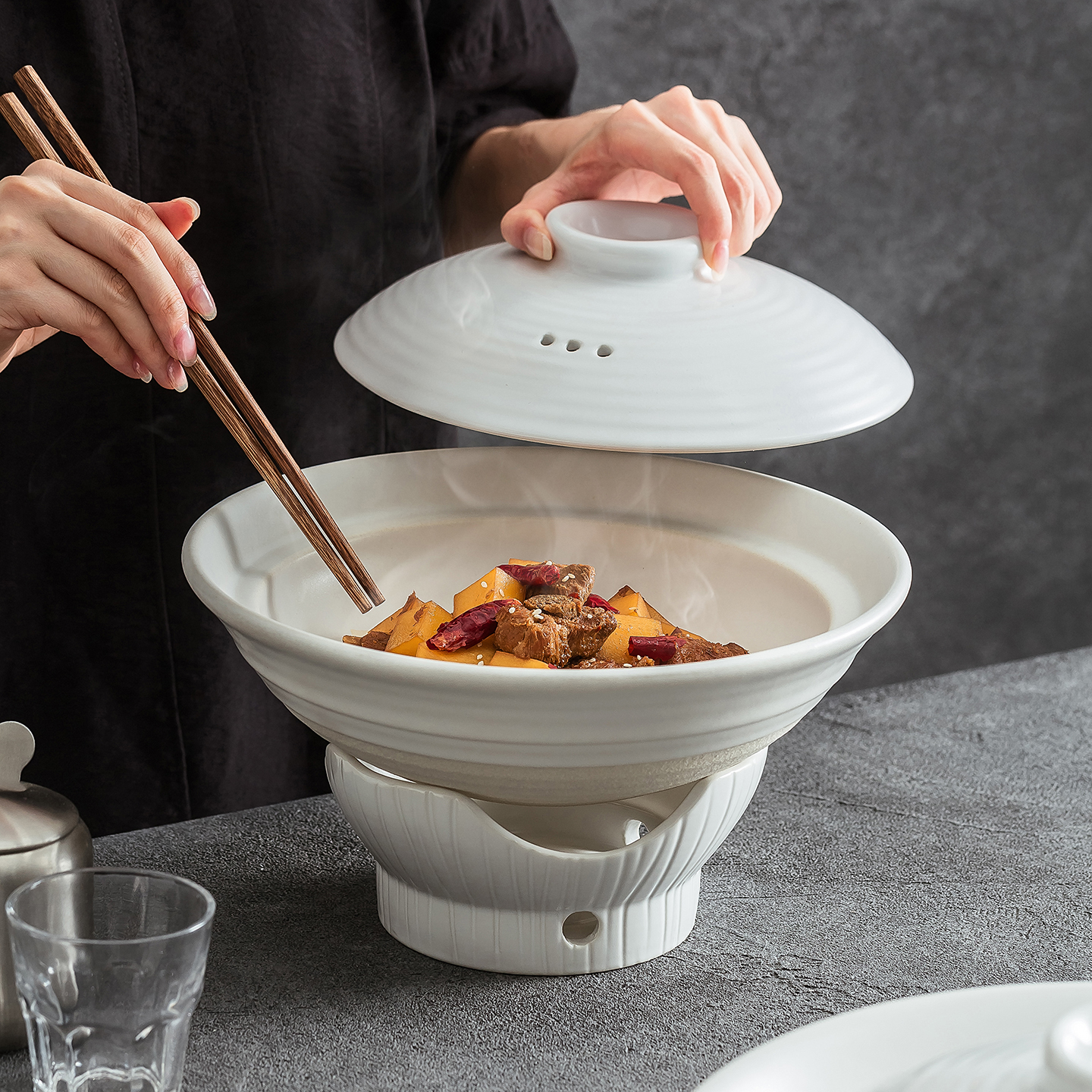 德化砂锅2025年新款家用的耐高温干烧不裂炖汤陶瓷砂锅炖锅煲汤锅