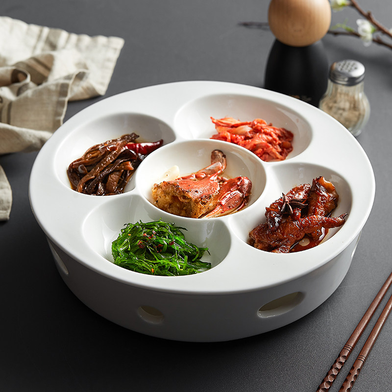 酒店盘子特色中餐盘子高端特色陶瓷餐具高级感组合冷菜小凉菜拼盘