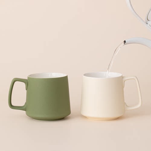 简约情侣纯色马克杯水杯