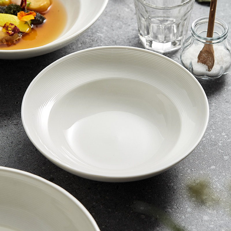 德化白瓷餐具2025年新款精致漂亮简约高级感餐厅白色大号汤碗面碗,餐饮具,碗,淘宝优惠券,粉丝福利购,淘宝优惠卷