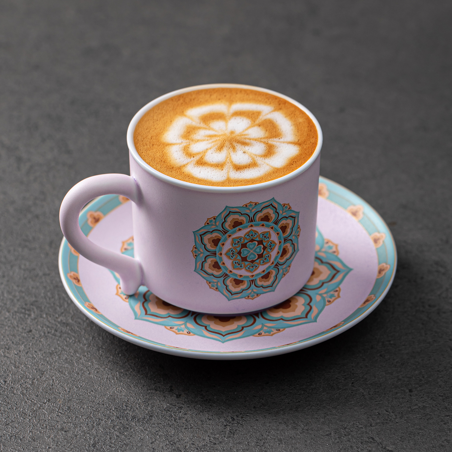 紫色精致咖啡杯碟礼盒装