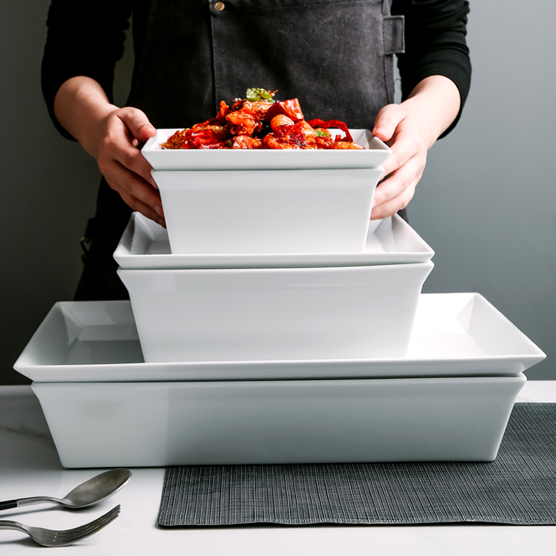 五星级餐具用品高档会所纯白菜盘