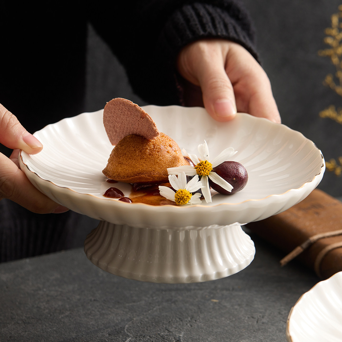 2026年新款精致小果盘零食盘办公室简约日常茶点下午茶甜品陶瓷盘,餐饮具,盘,淘宝优惠券,粉丝福利购,淘宝优惠卷