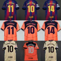 25/26 Barcelona Home & Away Jersey Lewandowski Raphinha Yamal Gavi Pedri Balde Match Soccer Shirt