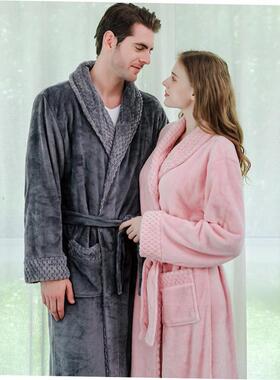 特价浴袍情侣款睡衣 winter pajamas gown women men bathrobe