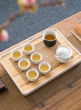 日式风简约迷你家用竹制小茶盘