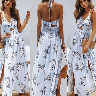 Women Summer Boho Maxi Long Dress Evening Party Beach Dress