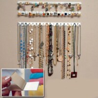 Adhesive Jewelry Earring Necklace Hanger Holder Organizer