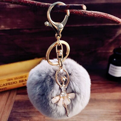 cute keychain gifts bag accessories mobile ball ballet girl