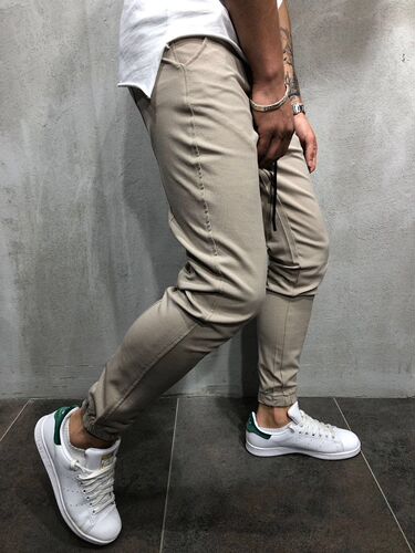 Good fabric stretch casual men's pants shrink trousers