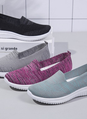 2021 Autumn Women Breathable Shoes Woman Flat Mesh Sneakers