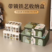 现金收银箱保险小箱子小型密码 箱保险箱上锁钱箱书本盒子防盗铁盒