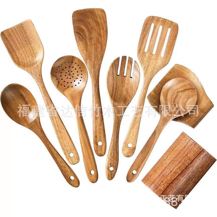 10件套木制厨房工具套装含勺子