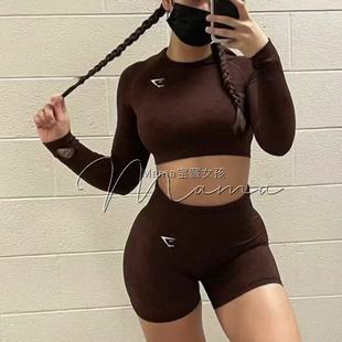 上衣速干高弹高强健身 短款 宝藏女孩鲨鱼vital经典 健身衣紧身长袖