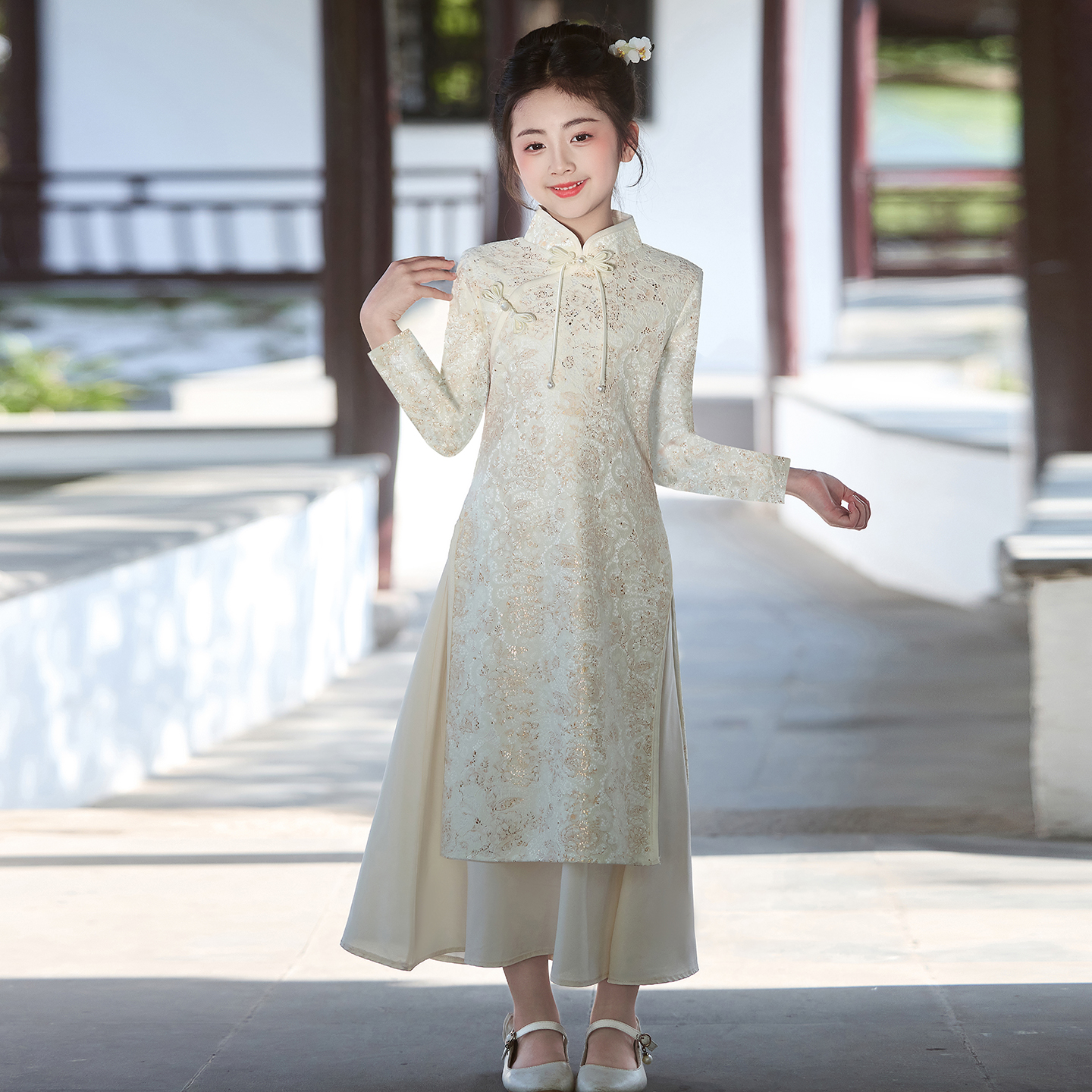 新中式女童礼服公主裙小主持人