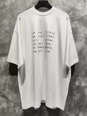 Vetements White Slogan T-Shirt 25Ss New Style We Buy Things Unisex Oversized Vtm Crew Neck Short Sleeve