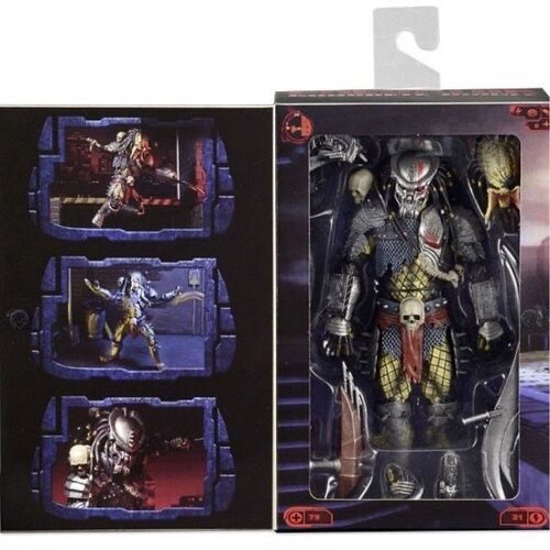 NECA 铁血战士刀疤铁血 终极疤面煞星双头模型手办摆件