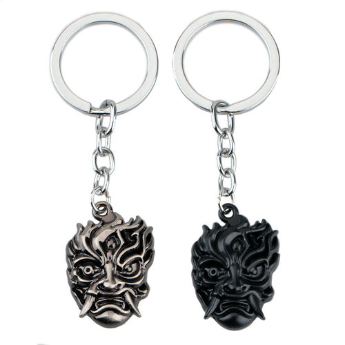赛博朋克2077bloodstained鬼头金属鬼脸钥匙扣挂件胸针面具项链
