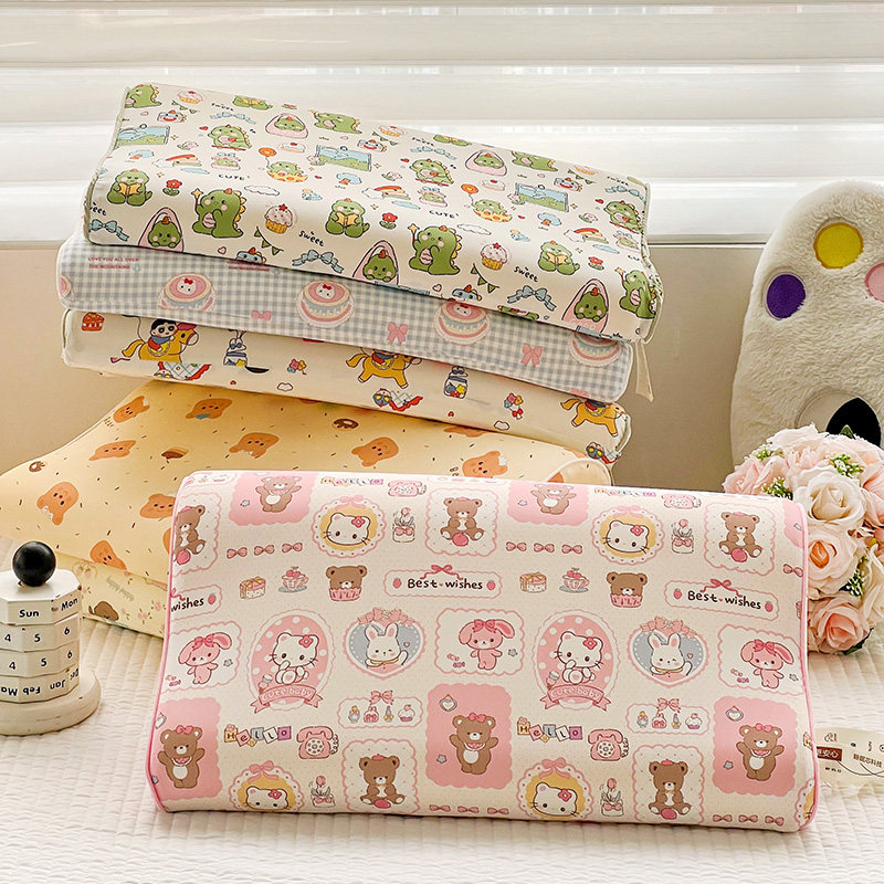 赋芽儿童冰冰枕锦氨3A凉感记忆绵夏凉枕