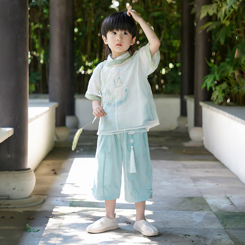 中秋节中国风男童汉服套装