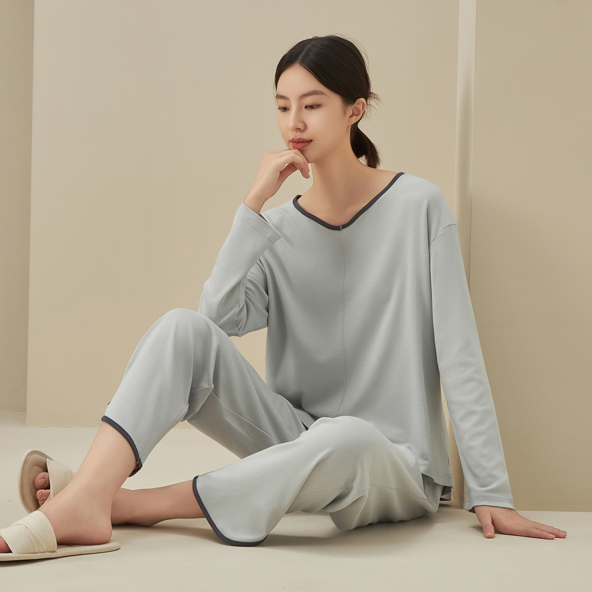 思篇女士棉莫代尔家居服套装