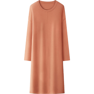 睡裙带胸垫一体式女士防凸点家居服2022年新款睡衣长袖连衣裙秋冬