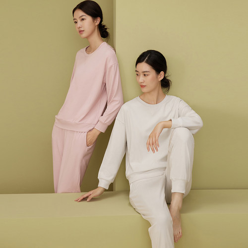 思篇女士热咖绒家居服套装