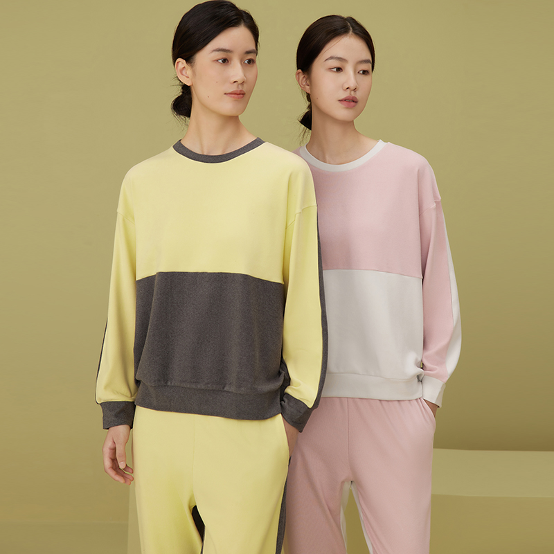 思篇女士热咖绒家居服套装