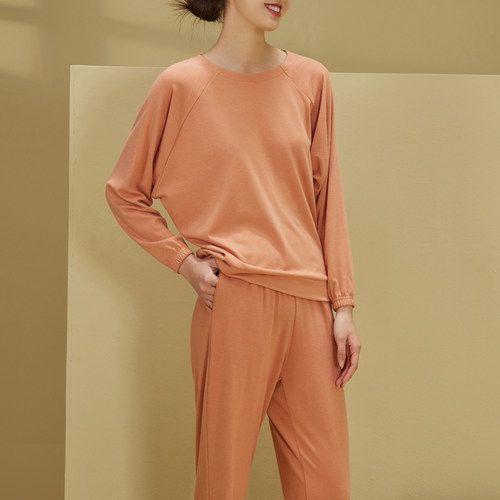 宽松休闲家居服女长袖秋季睡衣