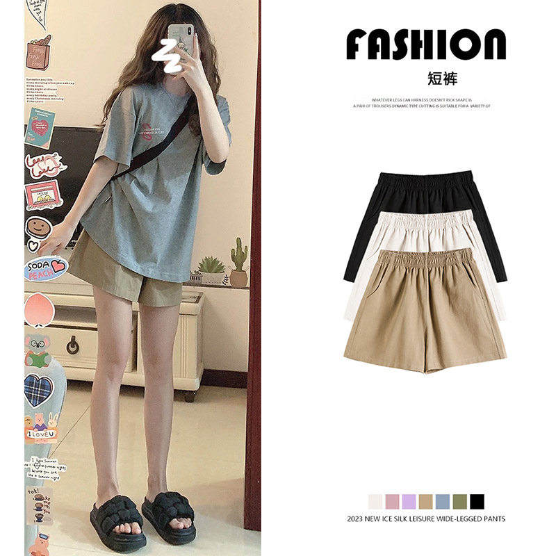 高腰a字显瘦工装短裤女显瘦运动短裤夏天2025新款小个子阔腿休闲