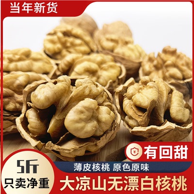 2025年新货四川纸皮生大核桃大凉山薄皮干核桃原味无漂白孕妇坚果