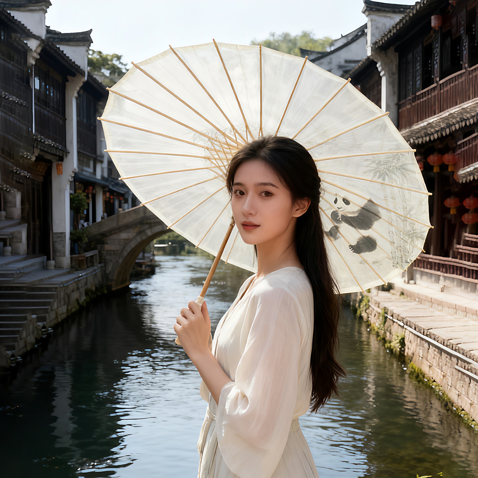 非遗传承防雨汉服摄影道具送伞袋