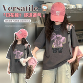 女孩潮牌宽松夏款 女童短袖 韩版 新款 中大童设计感上衣T T恤2026夏季