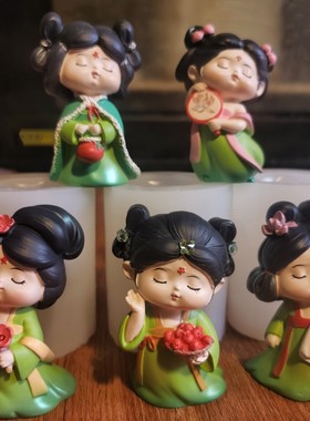 3D立体古风女孩模具 DIY香薰石膏 水晶滴胶 中国风 食品级硅胶