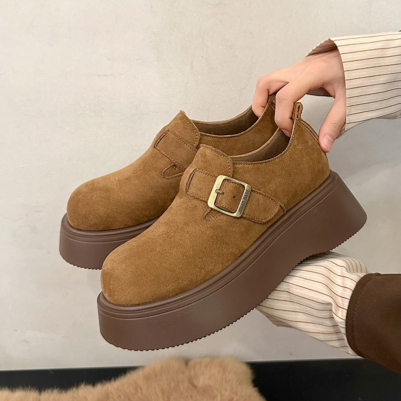厚底增高勃肯鞋女2025秋季新款懒人一脚蹬复古博肯单鞋休闲乐福鞋,女鞋,勃肯鞋/软木鞋,淘宝优惠券,粉丝福利购,淘宝优惠卷