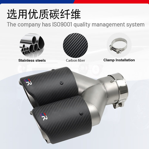 宝马新3系G20G28专用排气管改装325li320li330四出波纹AK碳纤尾喉