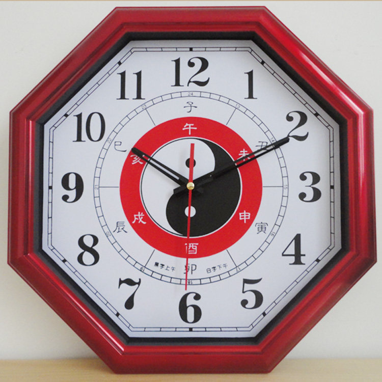 新中式阴阳招财镇宅太极八角八卦挂钟客厅pvc电池钟表中式挂钟|ruв категории Домашний быт, часы, украшения дома/будильник, настенные часы - от Buy2taobao.com для оказания профессиональной услуги покупки агента Taobao