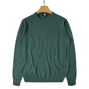 羊毛衫男女 纯羊毛圆领套头毛衣打底 精纺美利奴春秋冬季商务大码