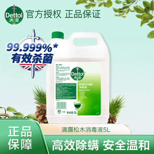 滴露消毒液大桶5L家用室内家居地板洗衣物除菌液非酒精84消毒水