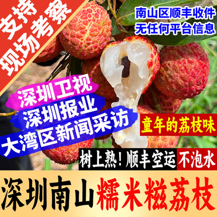 深圳南山糯米糍荔枝小核新鲜农家水果3/5/8/10斤礼盒顺丰空运包邮