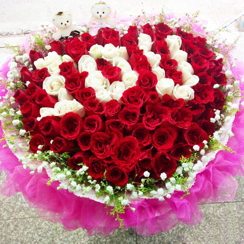 99朵玫瑰花束生日鲜花速递同城南京苏州无锡常州徐州扬州镇江南通