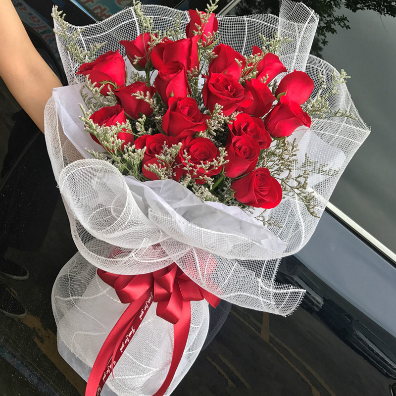 玫瑰花束礼盒生日鲜花速递广州花店同城送花女朋友爱人七夕情人节