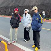 复古刺绣棉服男女冬季 126KID 原创美式 情侣国潮牌棉衣外套面包服