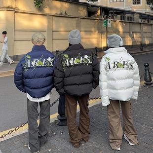 情侣国潮牌棉衣外套面包服 复古刺绣棉服男女冬季 126KID 原创美式