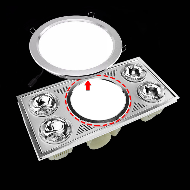 灯暖型浴霸通用8寸led圆灯嵌入式