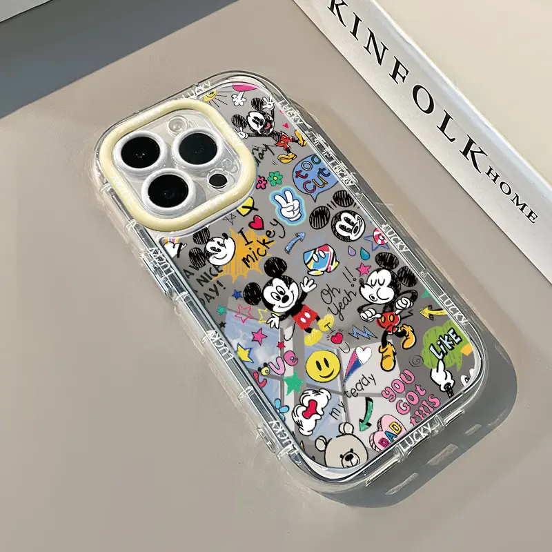 小奇涂鸦适用iPhone14promax手机壳苹果15镜面奶油全包11超薄xs/x